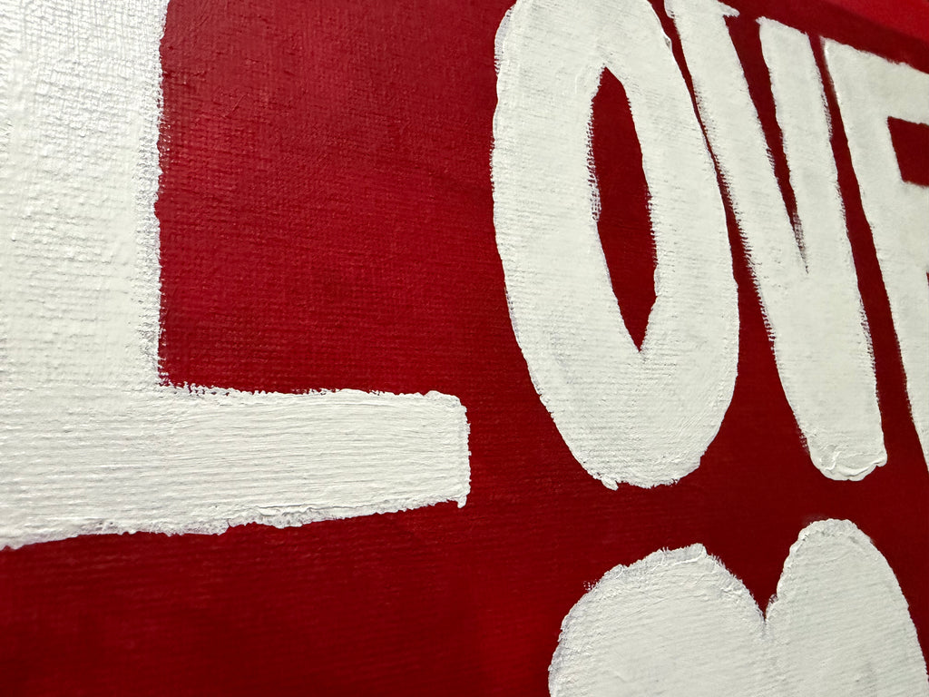 9 x 12 Hand Painted LOVE Artwork