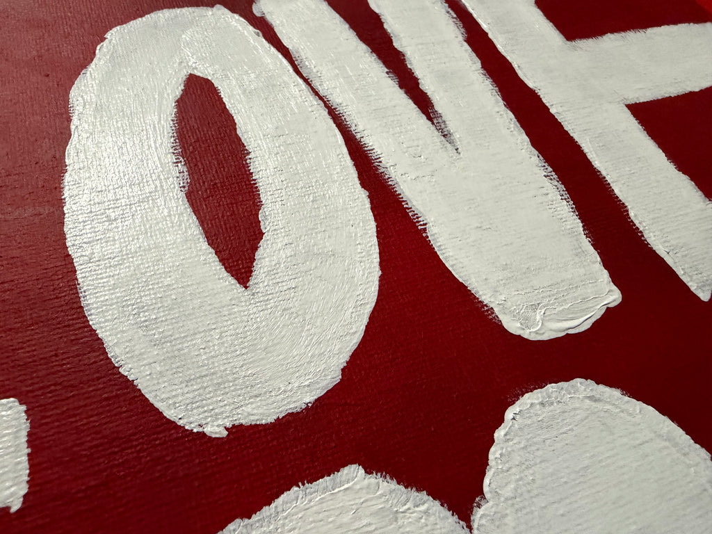 9 x 12 Hand Painted LOVE Artwork