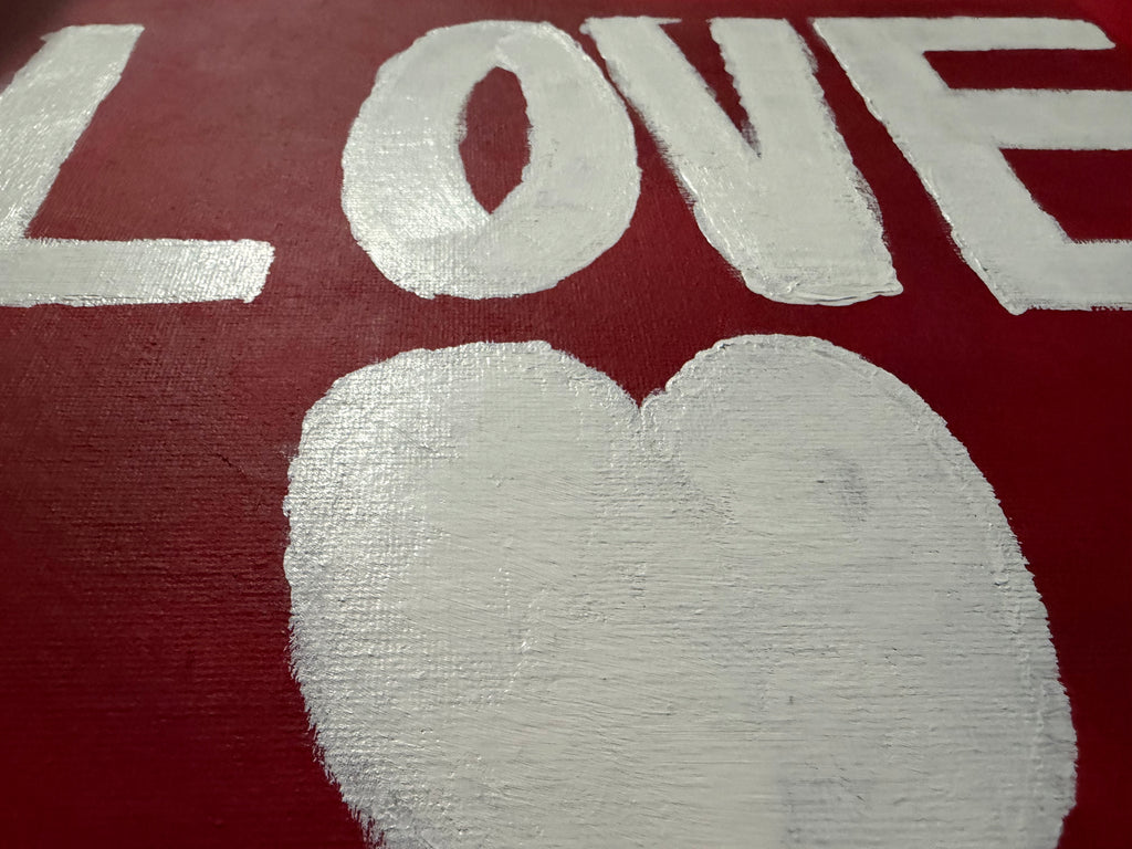 9 x 12 Hand Painted LOVE Artwork
